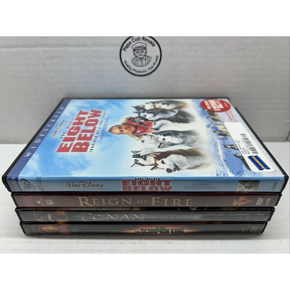 4 Movie DVD Bundle - Action/Adventure - Conan, Reign of Fire, Eight Below...